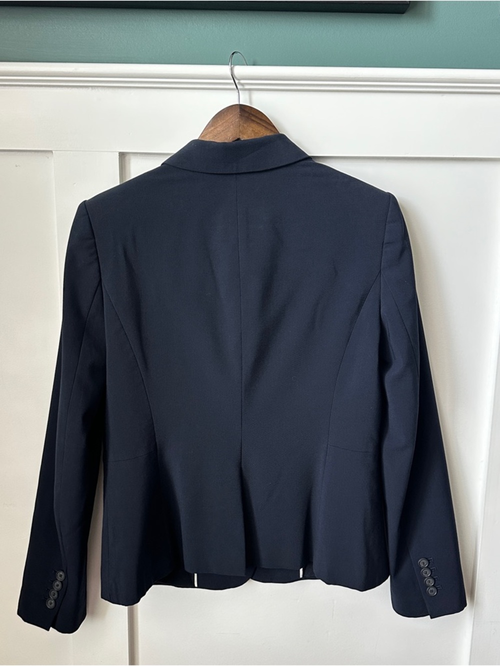 Ann Taylor Navy Two-Button Tailored Blazer - Picture 2 of 5